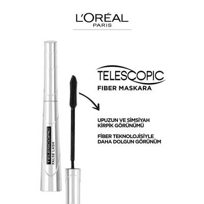 L'Oréal Paris False Lash Telescopic Fiber Mascara Black - 2