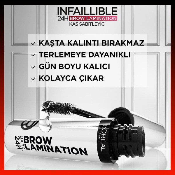 L'Oréal Paris Infaillible 24H Brow Lamination Şeffaf Kaş Sabitleyici - 5