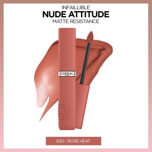 L'Oréal Paris Infaillible Matte Resistance Likit Mat Ruj - 630 Rose Heat - 2