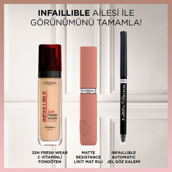 L'Oréal Paris Infaillible Matte Resistance Likit Mat Ruj - 645 Crush Alert - 9