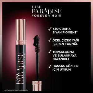 L'Oréal Paris Lash Paradise Forever Noir Maskara - 4