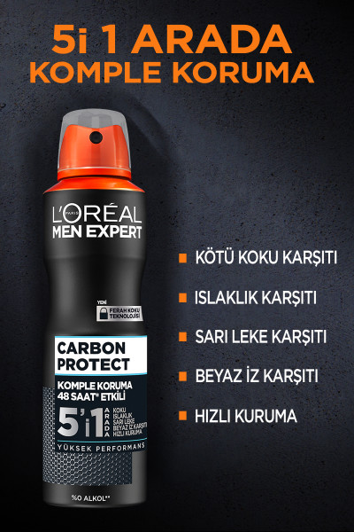L'Oréal Paris Men Expert Carbon Protect 5in1 Deo 150 Ml - 2