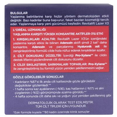 L'Oréal Paris Revitalift Lazer x3 Yaşlanma Karşıtı Bakım Kremi 50 Ml - 6