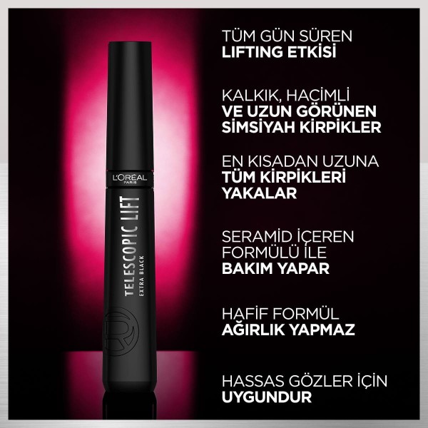 L'Oréal Paris Telescopic Lift Mascara Ekstra Siyah - 7