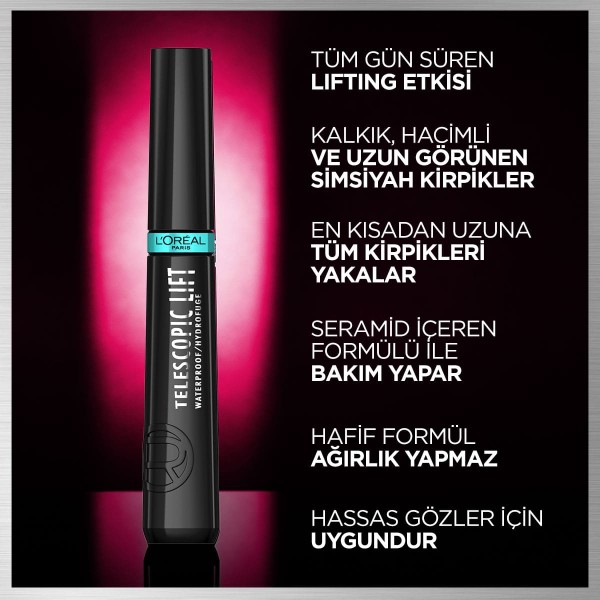 L'Oréal Paris Telescopic Lift Suya Dayanıklı Maskara - 8
