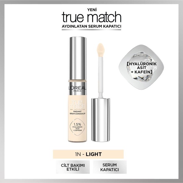 L'Oréal Paris True Match Aydınlatan Serum Kapatıcı - 1N - 2