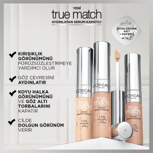 L'Oréal Paris True Match Aydınlatan Serum Kapatıcı - 1N - 4