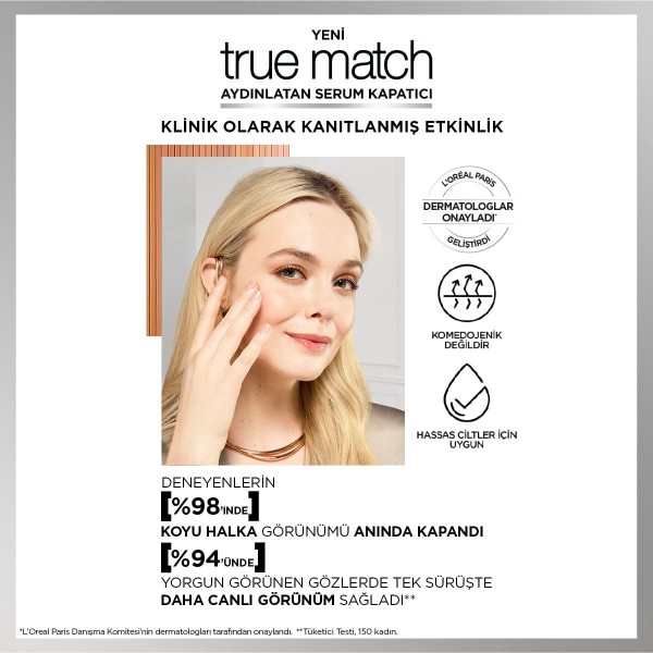 L'Oréal Paris True Match Aydınlatan Serum Kapatıcı - 1R - 5