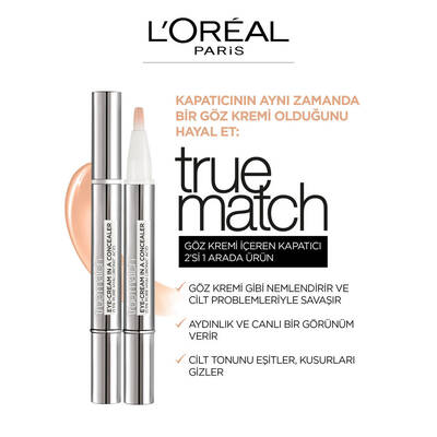 L'Oréal Paris True Match Göz Kremi İçeren Kapatıcı 5,5D - 6