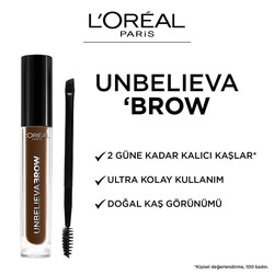 L'Oréal Paris Unbelieva Brow Uzun Süre Kalıcı Kaş Jeli 108 Dark Brunette - 6
