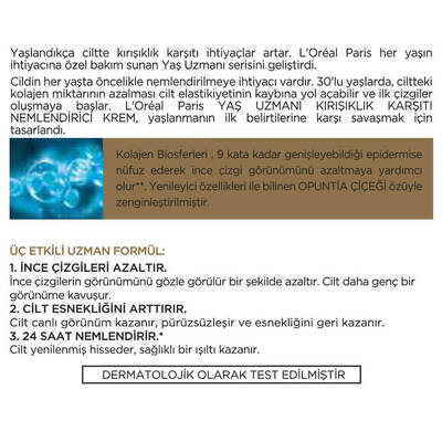 L'Oréal Paris Yaş Uzmanı 30+ Kırışıklık Karşıtı Nemlendirici Krem 50 Ml - 5