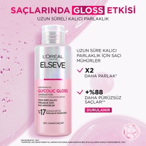 L'Oreal Paris Elseve Glycolic Gloss Parlaklığı Saça Mühürleyen Laminasyon 5 Dakikada Durulanan Bakım 200 Ml - 5