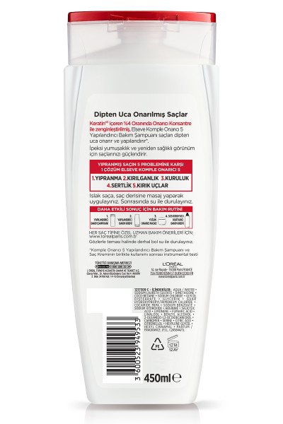 L'Oréal Paris Elseve Komple Onarıcı 5 Şampuan 450 Ml - 2