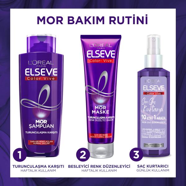 L'Oréal Paris Elseve Mor Sıvı Sarı Saç Kurtarıcı Bakım Kremi 150 Ml - 4