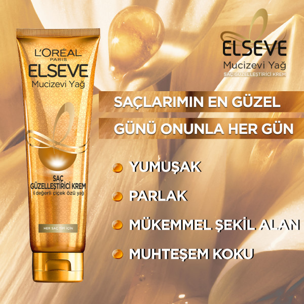 L'Oréal Paris Elseve Mucizevi Yağ Saç Güzelleştirici Krem 150 Ml Kuru&Sert Ciltler - 4