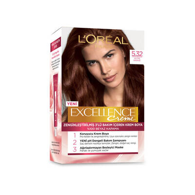 L'Oréal Paris Excellence Creme Saç Boyası 5.32 Altın Kahve - 3