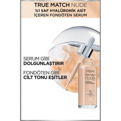 L'Oréal Paris True Match Nude Fondöten Serum 0.5-2 Very Light - 3