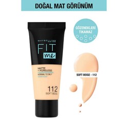 Maybelline Fit Me Matte Poreless Foundation 30 Ml 112 Soft Beige 
