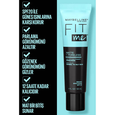 Maybelline Fit Me Matte Poreless Matlaştırcı Makyaj Bazı 30 Ml - 3