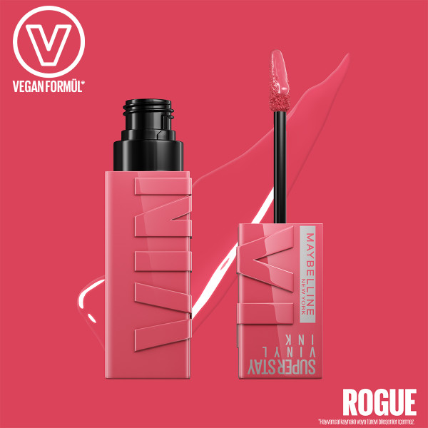 Maybelline New York Super Stay Vinyl Ink Uzun Süre Kalıcı Likit Parlak Ruj 145 Rogue - 3