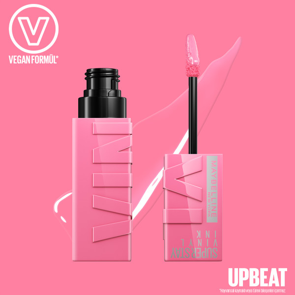 Maybelline New York Super Stay Vinyl Ink Uzun Süre Kalıcı Likit Parlak Ruj 155 Upbeat - 3