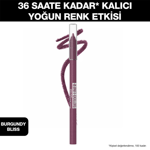 Maybelline New York Tattoo Liner Jel Göz Kalemi - Burgundy Bliss - 2