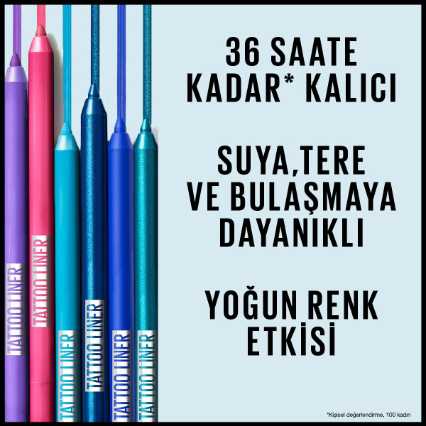 Maybelline New York Tattoo Liner Jel Göz Kalemi - Galactic Cobalt - 3