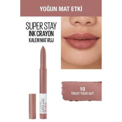 Maybelline Super Stay Ink Crayon Kalem Mat Ruj 10 Trust Your Gut - 2