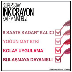 Maybelline Super Stay Ink Crayon Kalem Mat Ruj 20 Enjoy The View - Thumbnail
