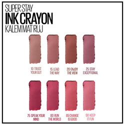 Maybelline Super Stay Ink Crayon Kalem Mat Ruj 20 Enjoy The View - Thumbnail