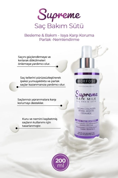 Morfose Supreme Saç Sütü 200 Ml - 4
