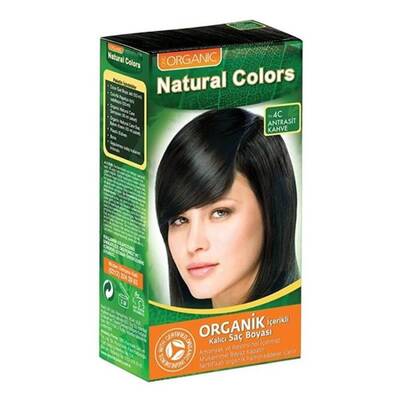 Natural Colors Organik Saç Boyası 4C Antrasit Kahve - 1