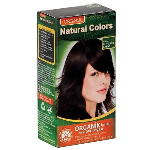 Natural Colors Organik Saç Boyası 4D Koyu Altın Kahve - 1