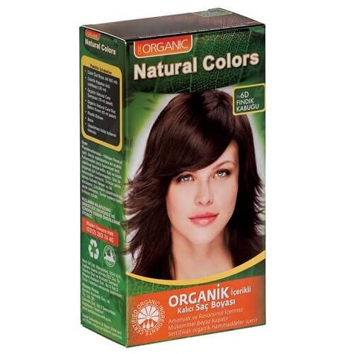 Natural Colors Organik Saç Boyası 6D Fındık Kabuğu - 1