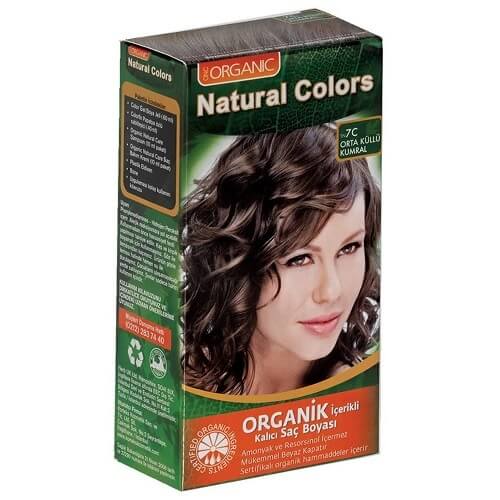 Natural Colors Organik Saç Boyası 7C Orta Küllü Kumral - 1
