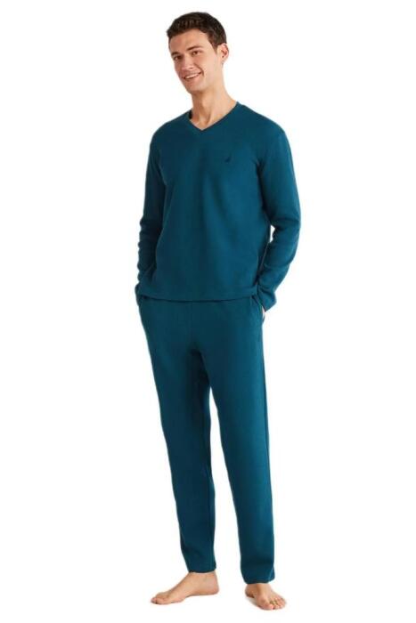 Nautica M811 Erkek Pijama Takımı Yeşil - 1