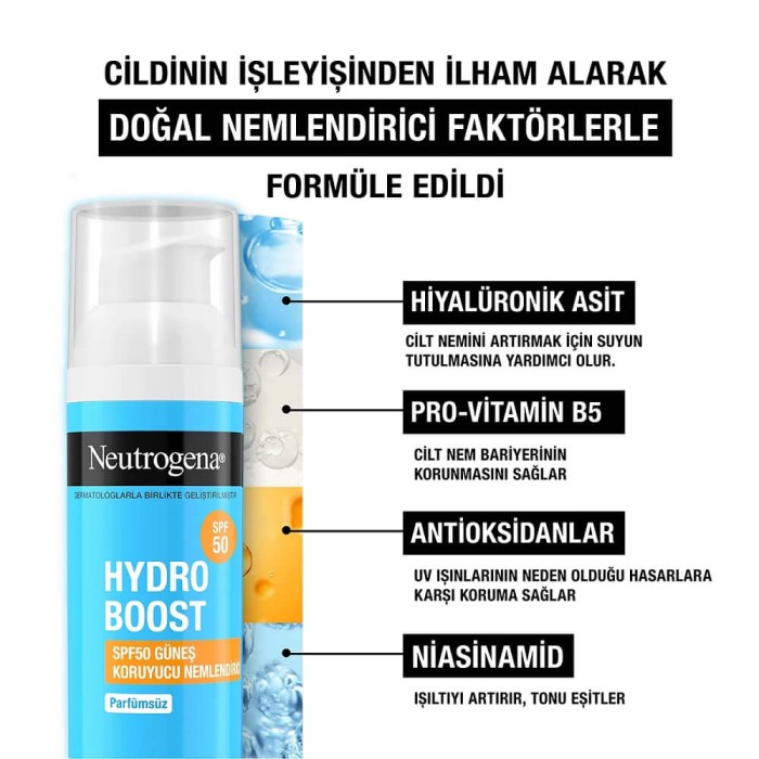 Neutrogena Hydro Boost SPF50 Sun Care Nemlendirici Krem 50 Ml - 3