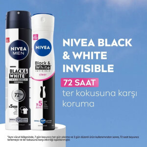 Nivea Black&White Invisible Clear Kadın Deodorant 200 Ml - 4