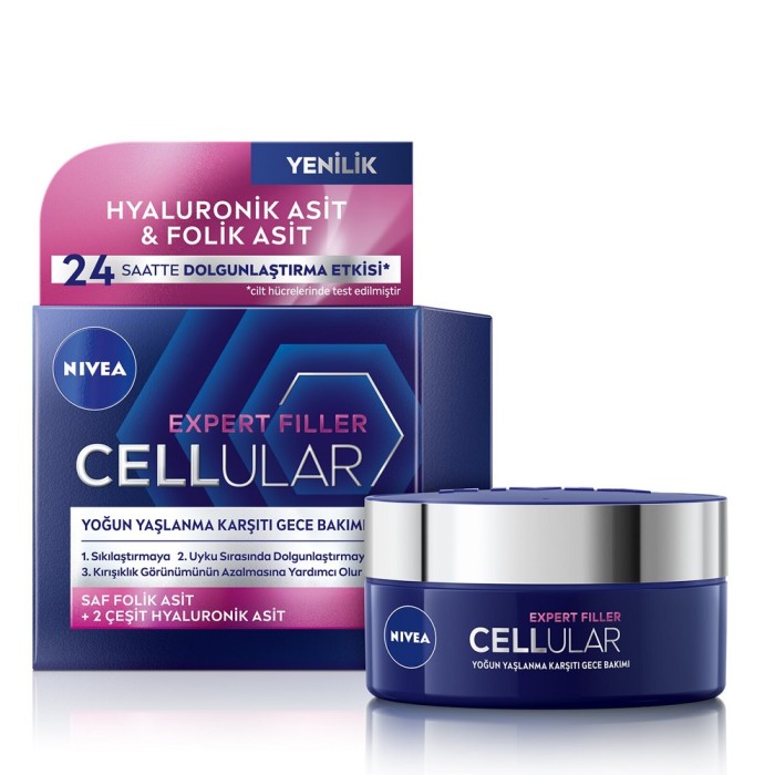 Nivea Cellular Dolgunlaştırıcı Yaşlanma Karşıtı Gece Kremi 50 Ml - 1