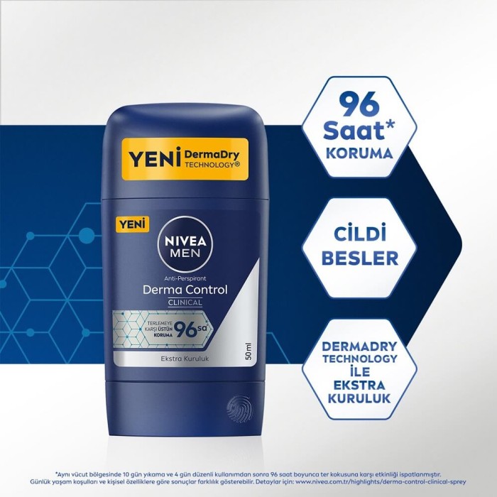 Nivea Derma Control Clinical Erkek Deodorant Stick 50 Ml - 2