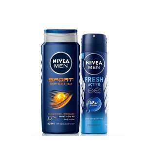 Nivea Fresh Erkek Sprey Deodorant 150 Ml + Sport Duş Jeli 250 Ml Set 