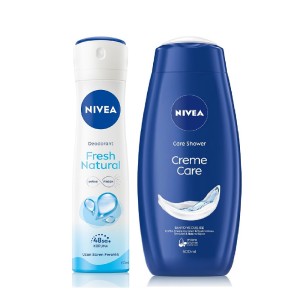 Nivea Fresh Natural Kadın Deodorant 150 Ml + Creme Care Duş Jeli 250 Ml Set - Nivea