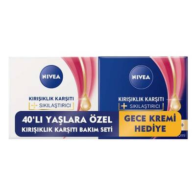 Nivea Kırışıklık Karşıtı Sıkılaştırıcı Yaş 45+ Krem 50 Ml + Gece Kremi 50 Ml Set - 1