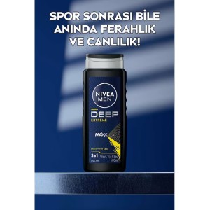 Nivea Men Duş Jeli Deep Extreme 500 Ml - 3
