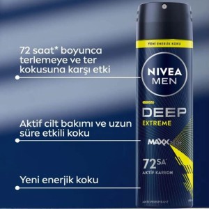 Nivea Men Erkek Sprey Deodorant Deep Extreme 150 Ml - 2