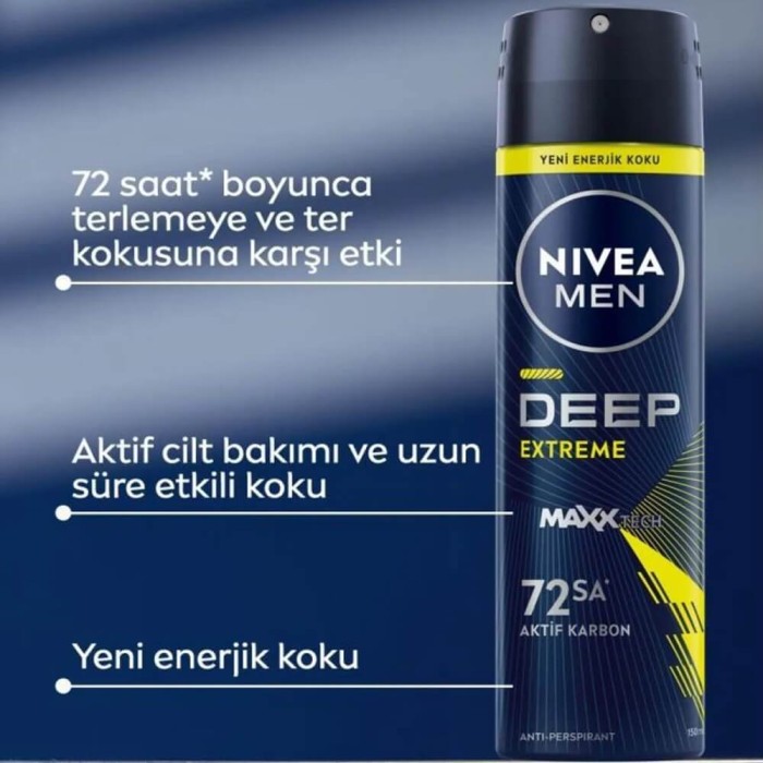 Nivea Men Erkek Sprey Deodorant Deep Extreme 150 Ml - 2