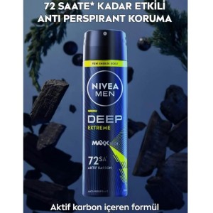 Nivea Men Erkek Sprey Deodorant Deep Extreme 150 Ml - 4