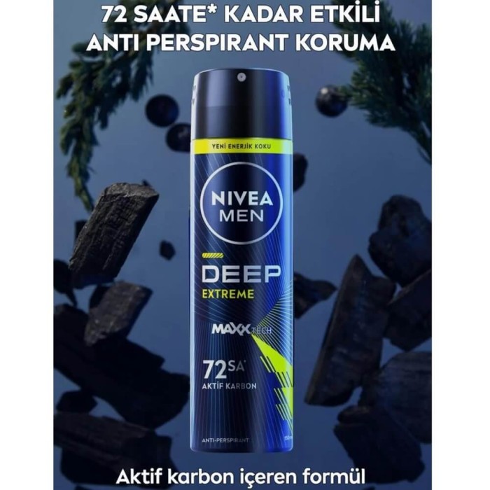 Nivea Men Erkek Sprey Deodorant Deep Extreme 150 Ml - 4