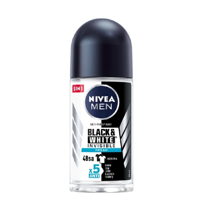 Nivea Men Invisible Black&White Fresh Roll-On 50 Ml - 1