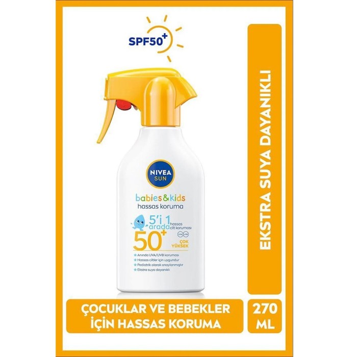 Nivea Sun Babies & Kids Hassas Koruma Güneş Koruyucu Sprey SPF50 270 Ml - 2